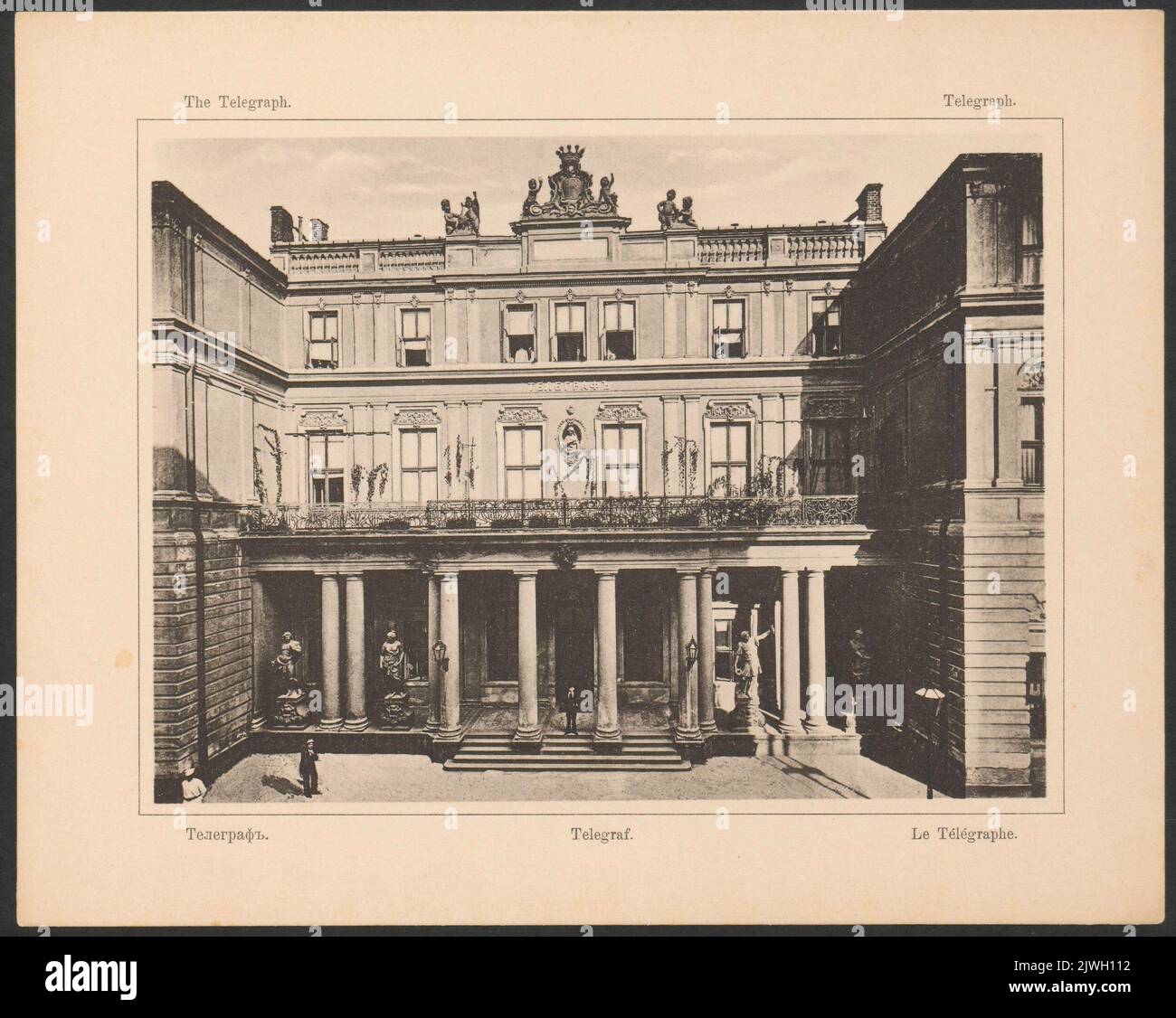 `Telegraph Office`. Winiarski, Stanisław (Warszawa ; skład papieru ; fl. ca 1870-ca 1915), printing house, unknown, photographer Stock Photo